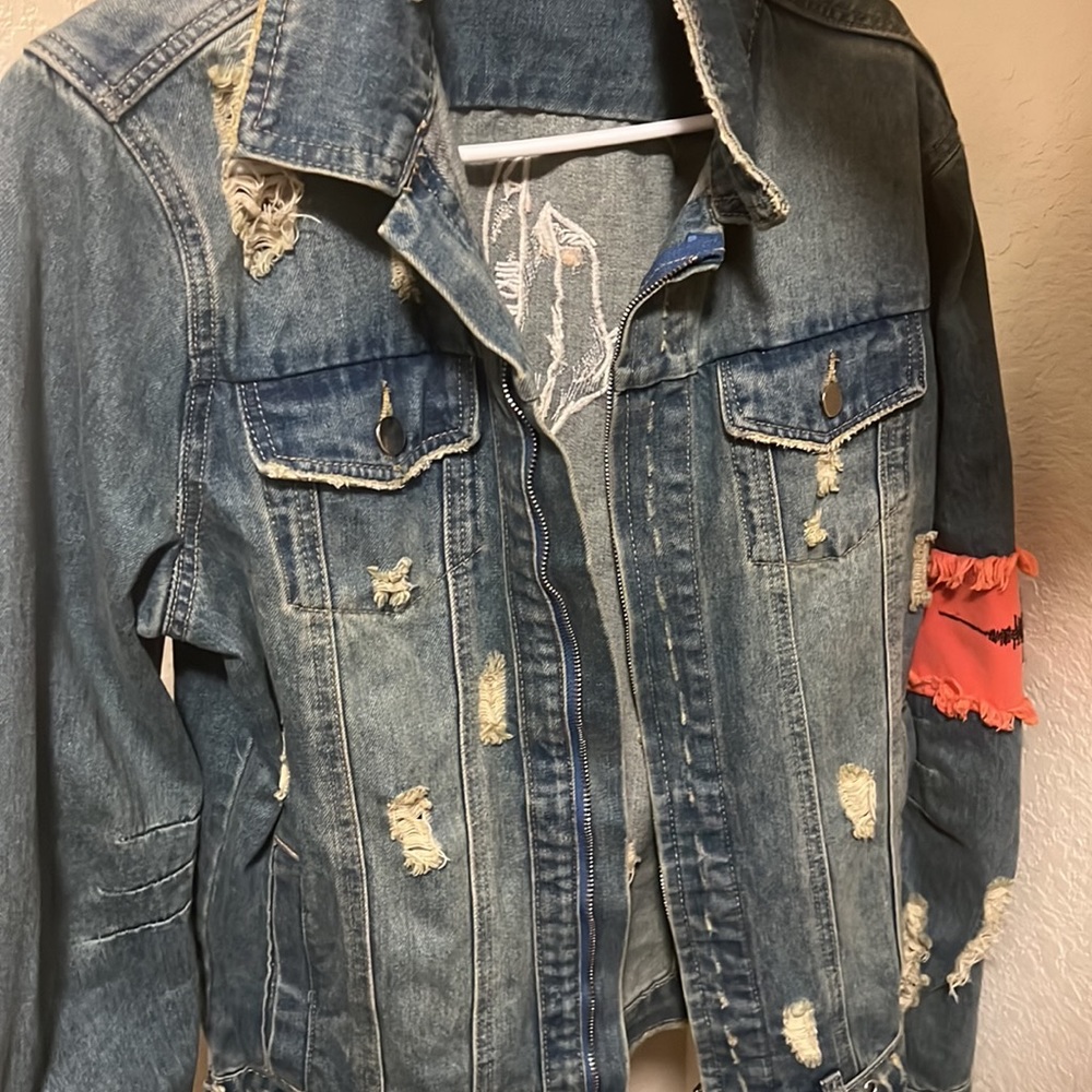 Oversized custom jean jacket